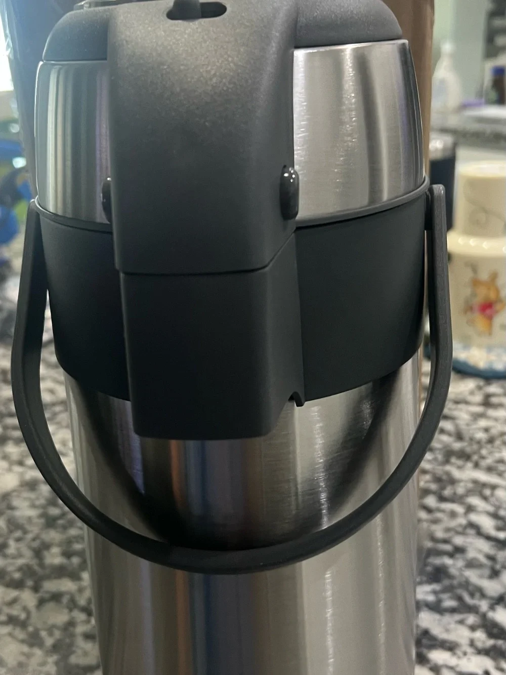 Princess House Stainless Steel Thermos with Black Handle